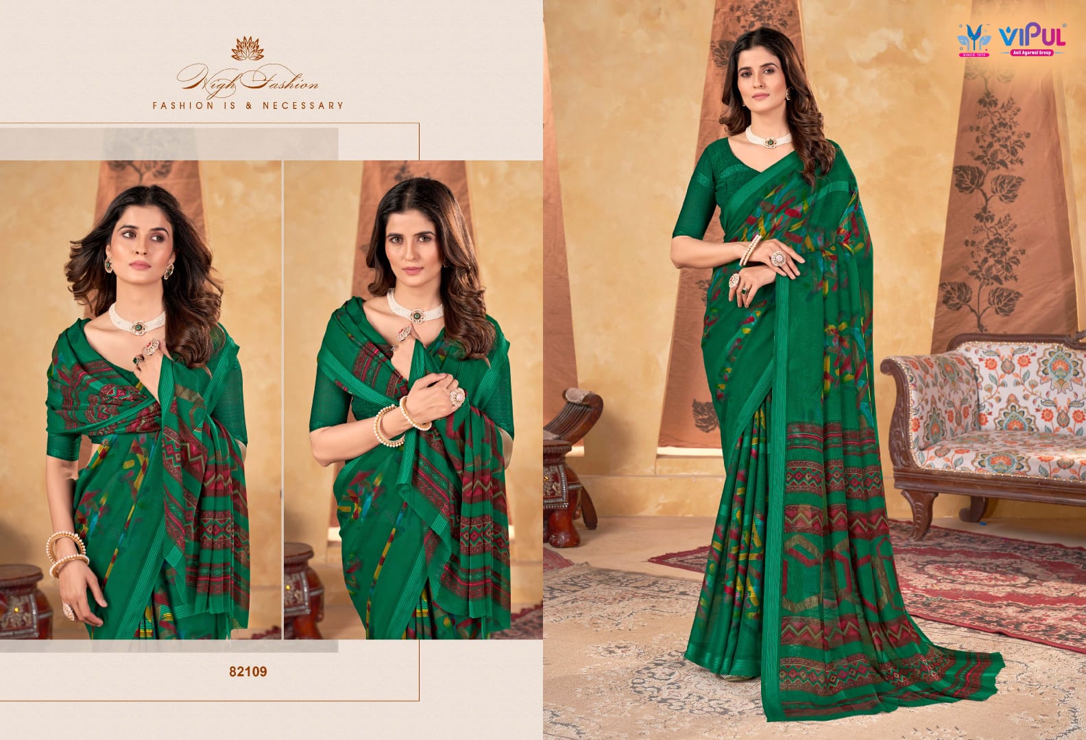 82109 Madhvi Vol 2 Vipul Chiffon Sarees