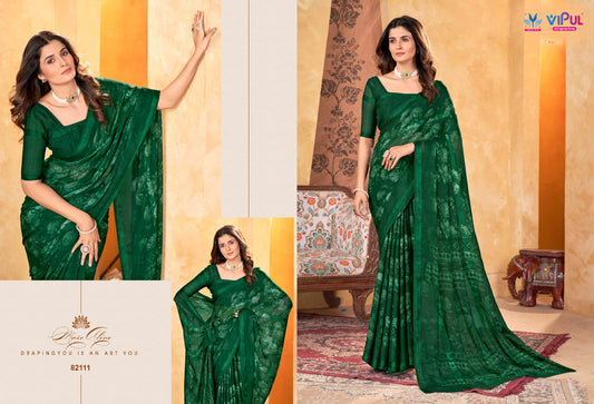 82111 Madhvi Vol 2 Vipul Chiffon Sarees