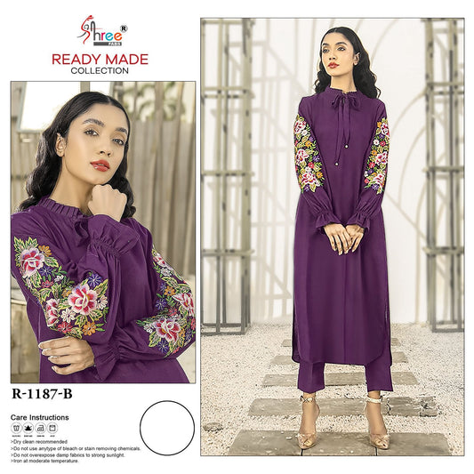 1187B Shree Fabs Kurti Pant Set