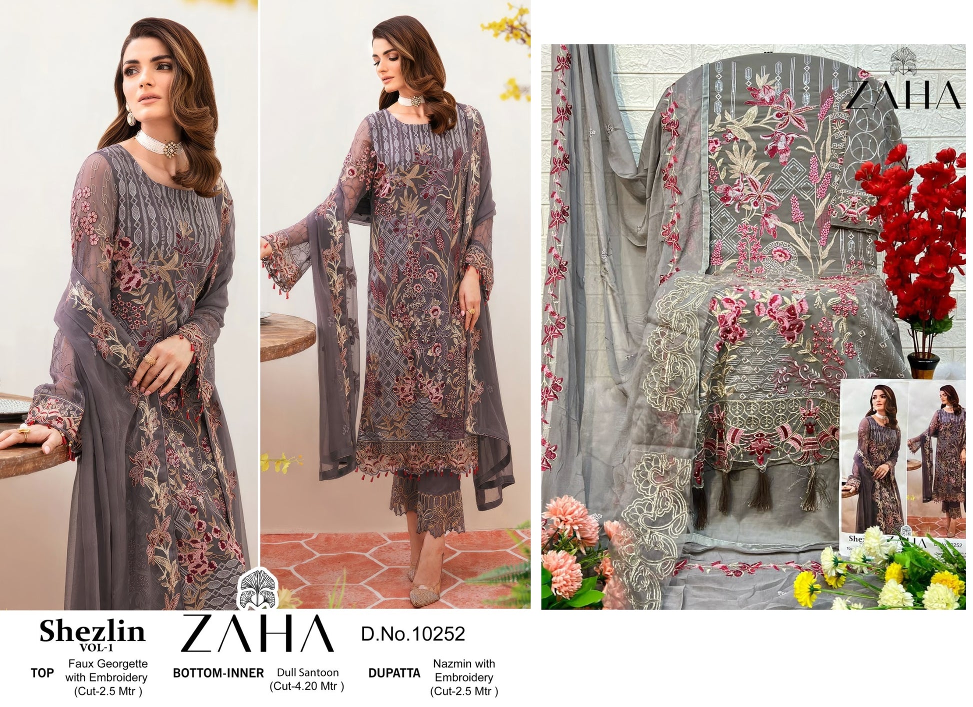 10252 Zaha Pakistani Salwar Suits