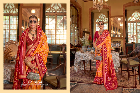 824 Palav Patola Kreshva Silk Sarees