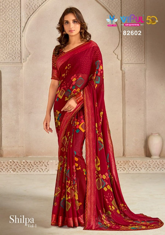 82602 Shilpa Vol 1 Vipul Georgette Sarees