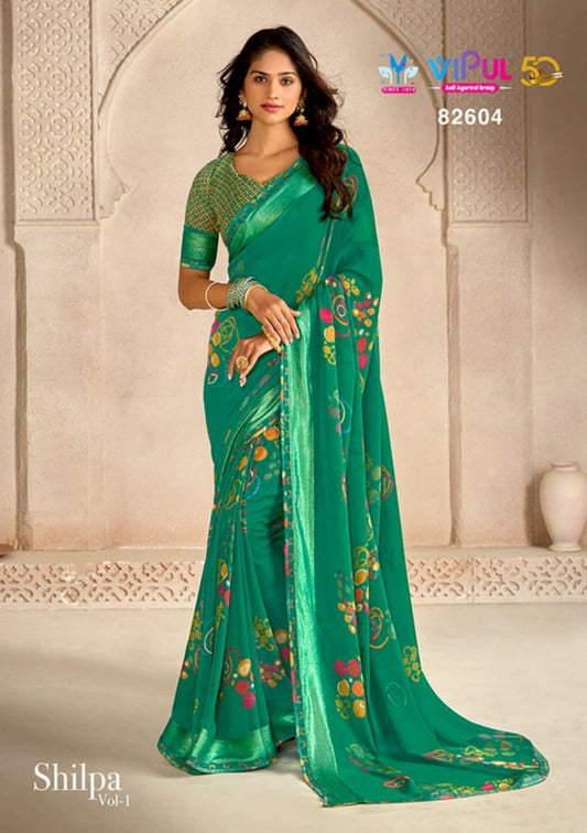 82604 Shilpa Vol 1 Vipul Georgette Sarees