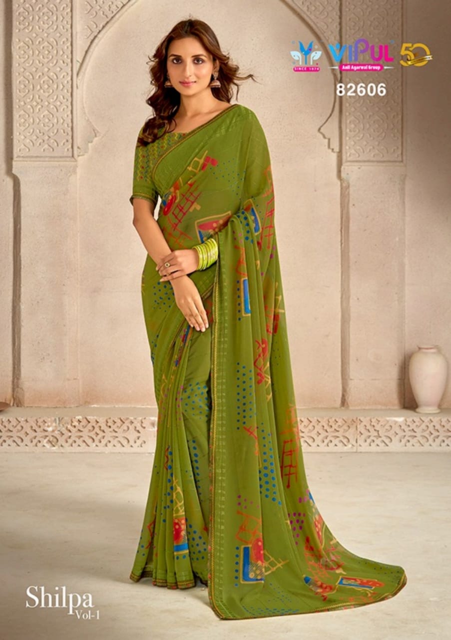82606 Shilpa Vol 1 Vipul Georgette Sarees