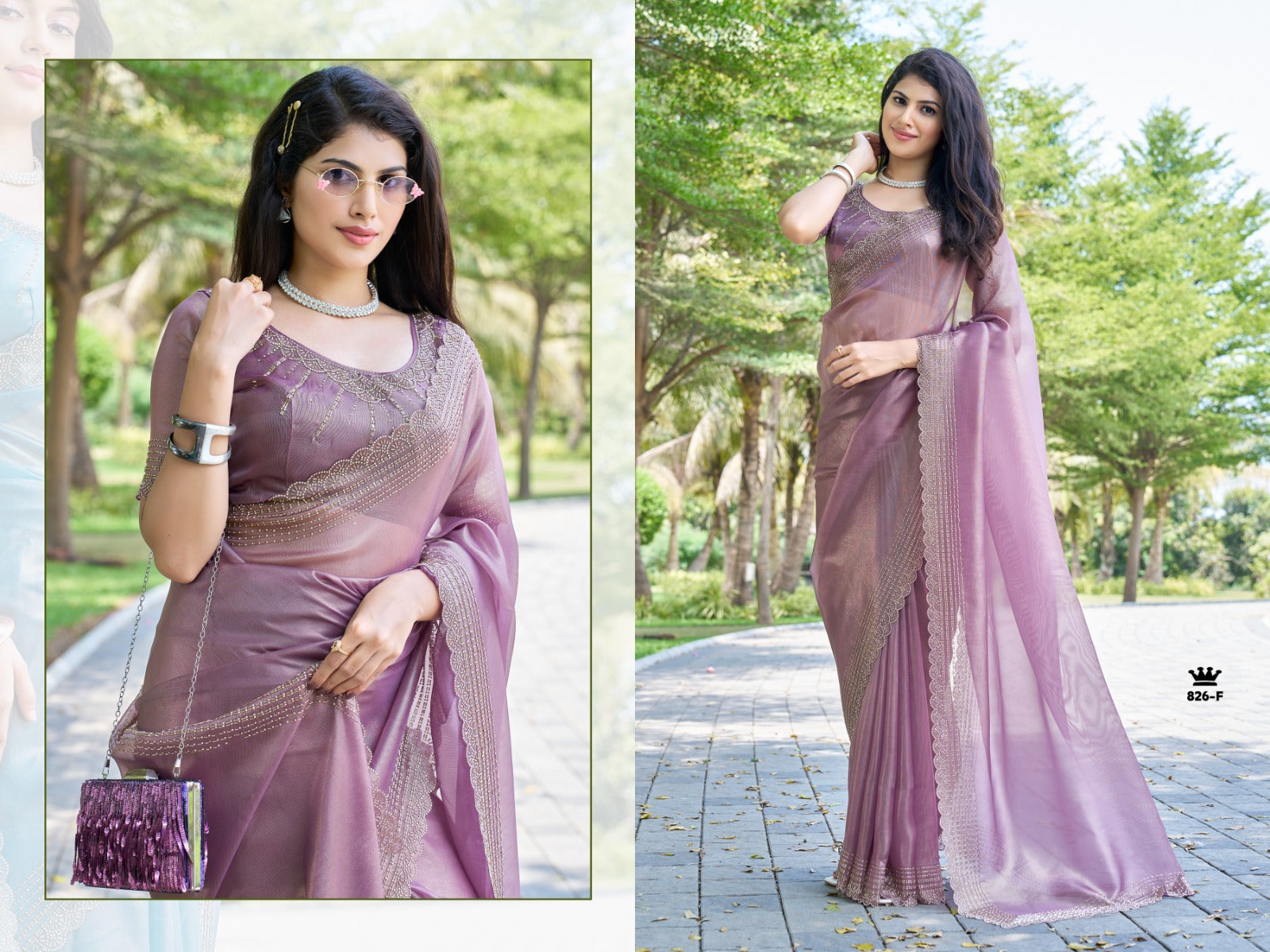 826F Mehek Handwork Sarees