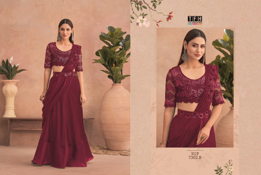 Sup 7302-B Tfh Sarees