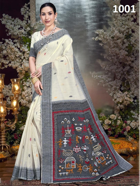 1001 Cotton Plus Bunawat Sarees