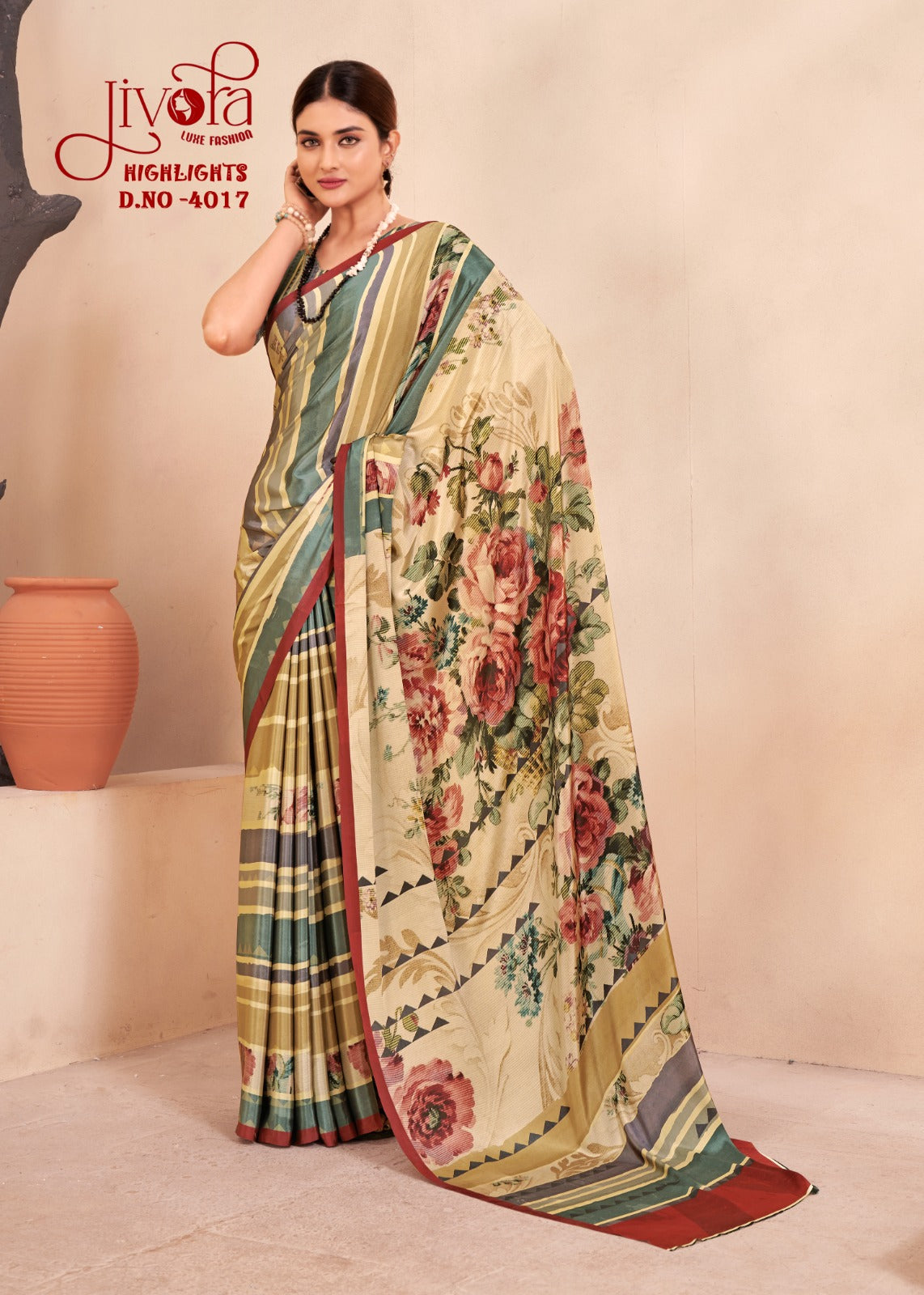 4017 Highlight Jivora Sarees