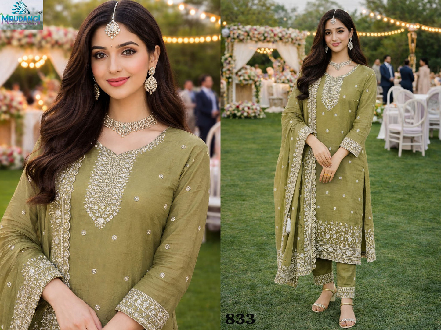 833 Keshvi Mrudangi Gold Crush Readymade Suits
