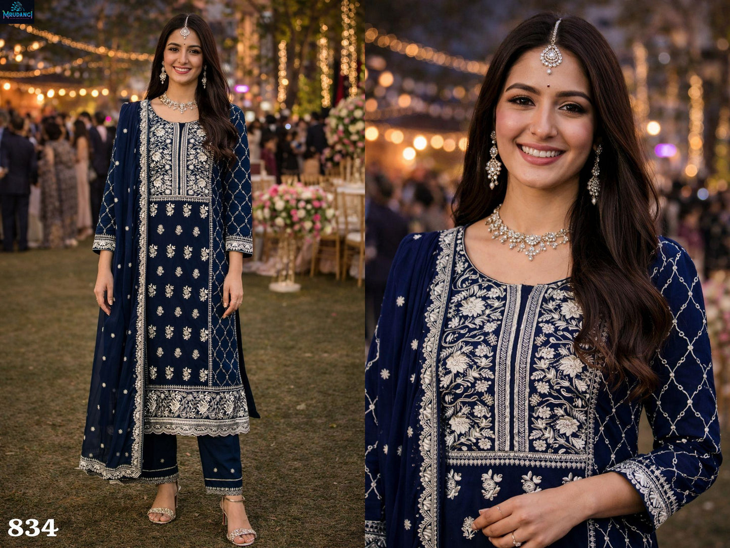 834 Hoor Mrudangi Premium Georgette Readymade Suits