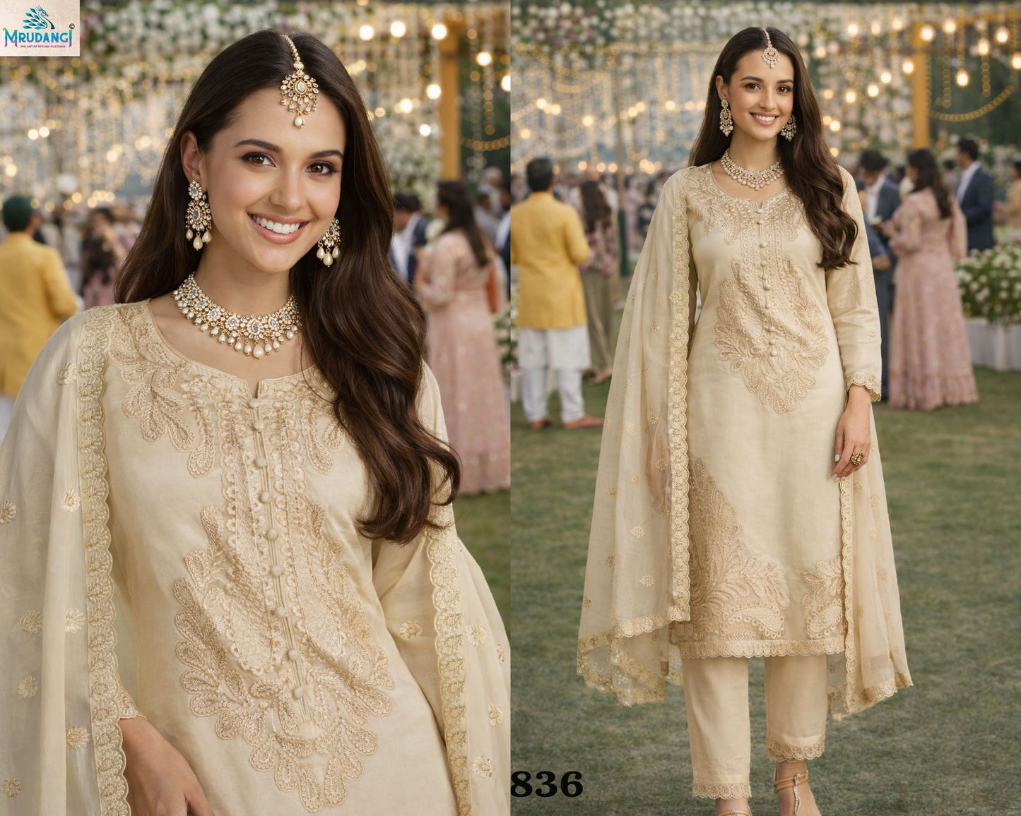 836 Saavi Mrudangi Chinon Silk Readymade Suits