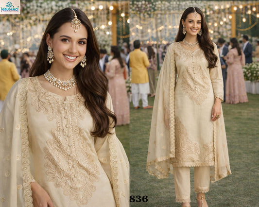 836 Saavi Mrudangi Chinon Silk Readymade Suits