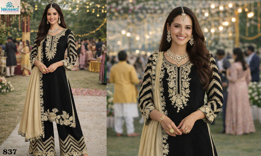 837 Saavi Mrudangi Chinon Silk Readymade Suits