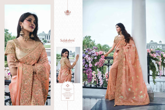8401 The Wedding Saga Sulakshmi Prints Mirror Work Sarees