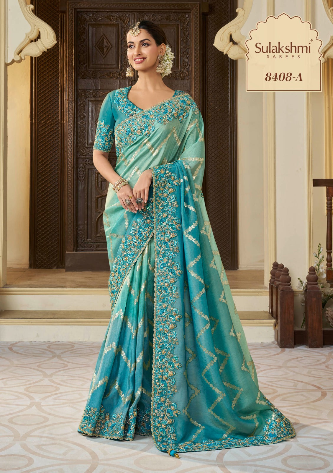 8408A Wedding Saga Sulakshmi Prints Stone Sarees