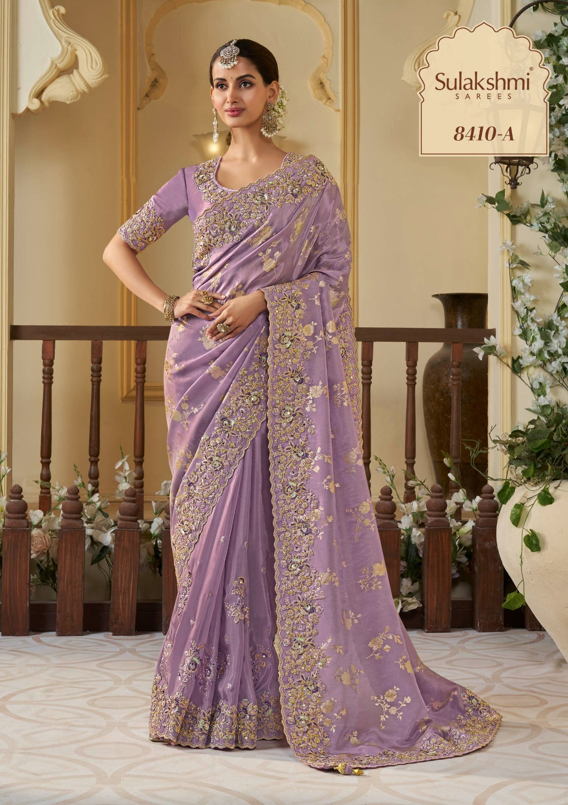 8410A Wedding Saga Sulakshmi Prints Stone Sarees
