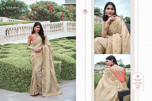 8411 The Wedding Saga Sulakshmi Prints Mirror Work Sarees