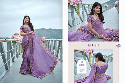 8412 The Wedding Saga Sulakshmi Prints Mirror Work Sarees