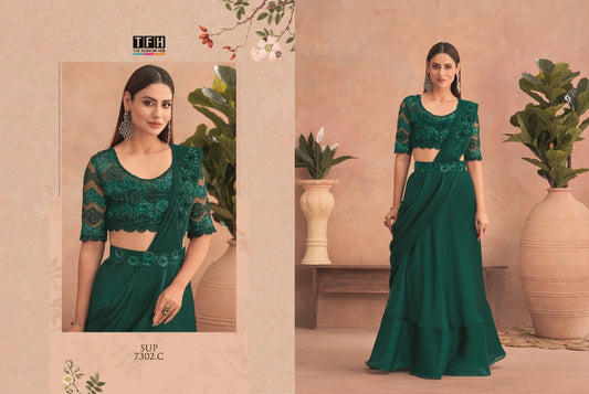 Sup 7302-C Tfh Sarees