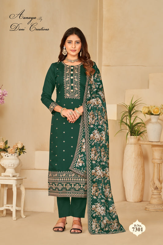 7301 Aanaya Vol 173 Dani Creation Unstitched Suits