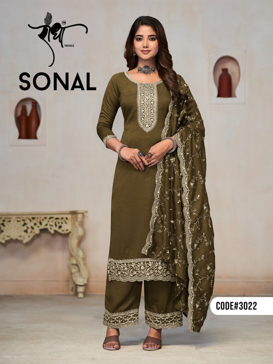 3022 Sonal Radha Unstitched Suits