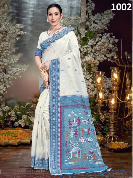 1002 Cotton Plus Bunawat Sarees