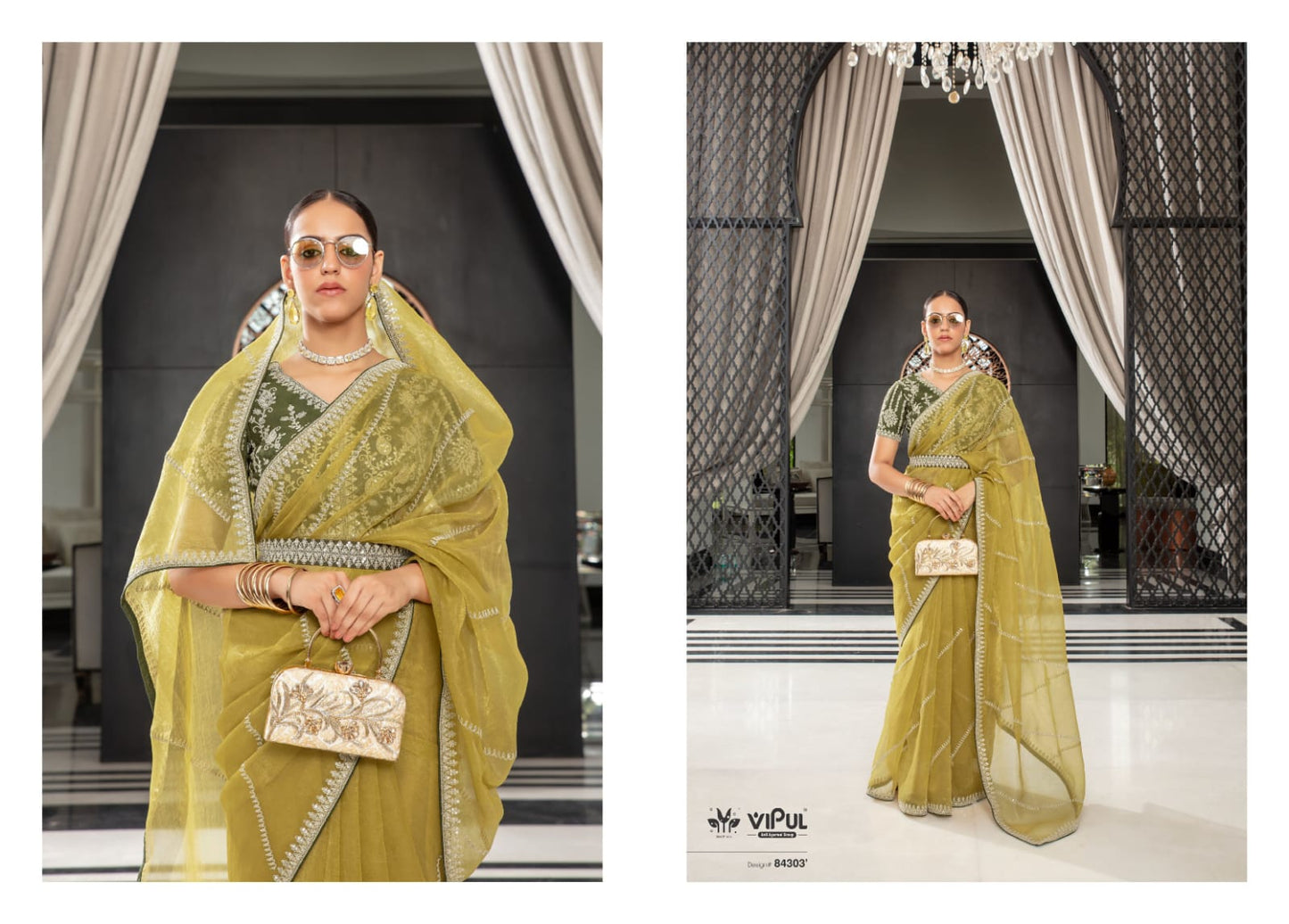 84303 Lehar Vipul Organza Sarees