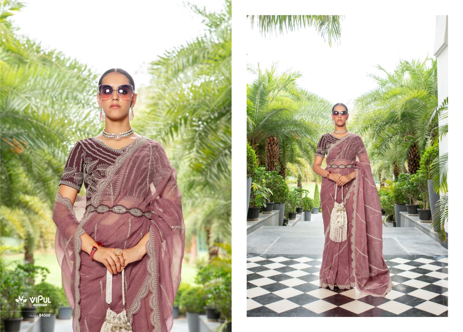 84308 Lehar Vipul Organza Sarees