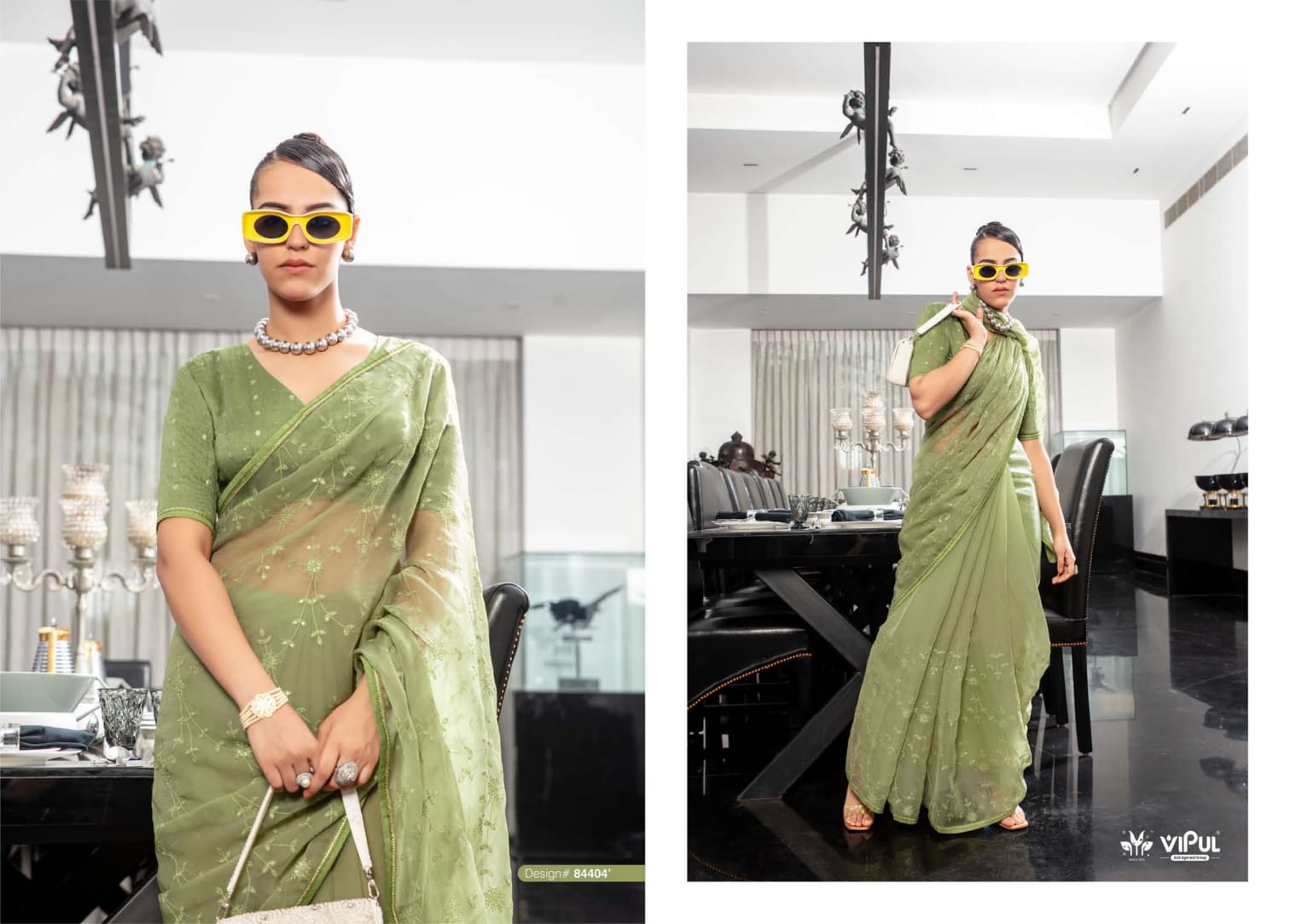 84404 Swara Vipul Chiffon Sarees