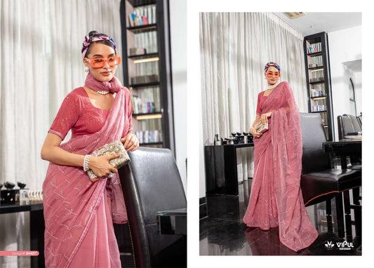 84407 Swara Vipul Chiffon Sarees