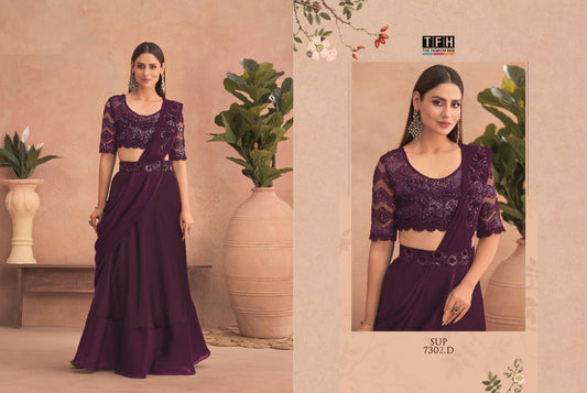 Sup 7302-D Tfh Sarees