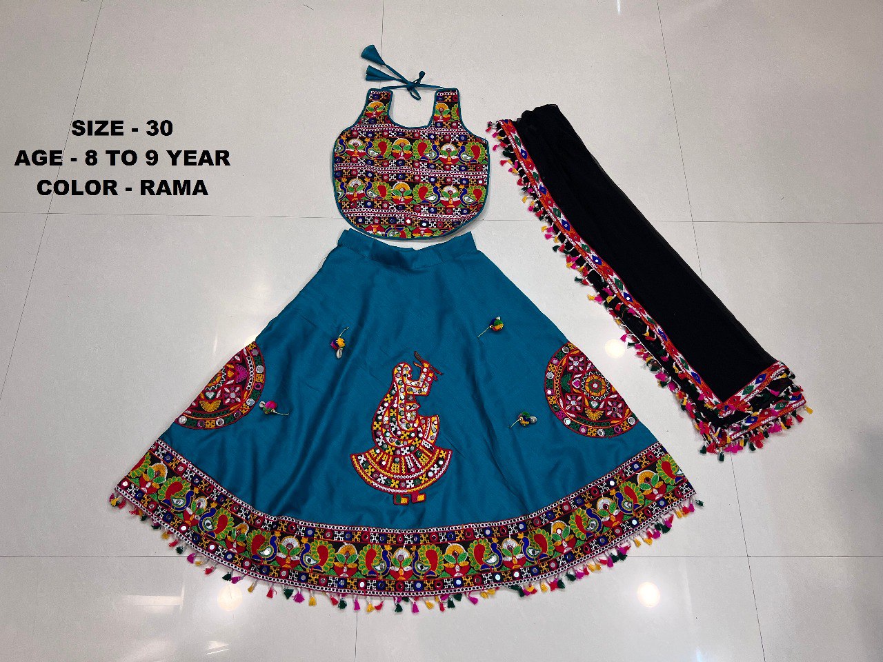 Silk Kacchi1007 Rama Navratri Garba Girls Chaniya Choli