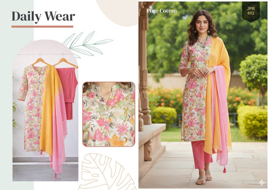 852 Navya Rajnandini Cambric Cotton Readymade Suits