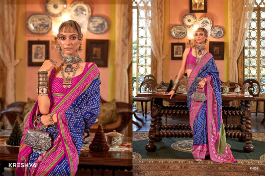 853 Pankhpatola Kreshva Pv Silk Sarees