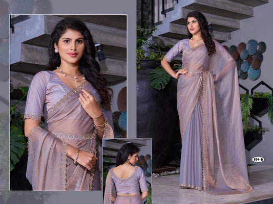 854B Mehek Silk Satin Sarees