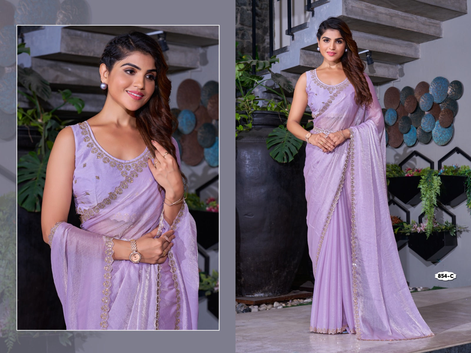 854C Mehek Silk Satin Sarees