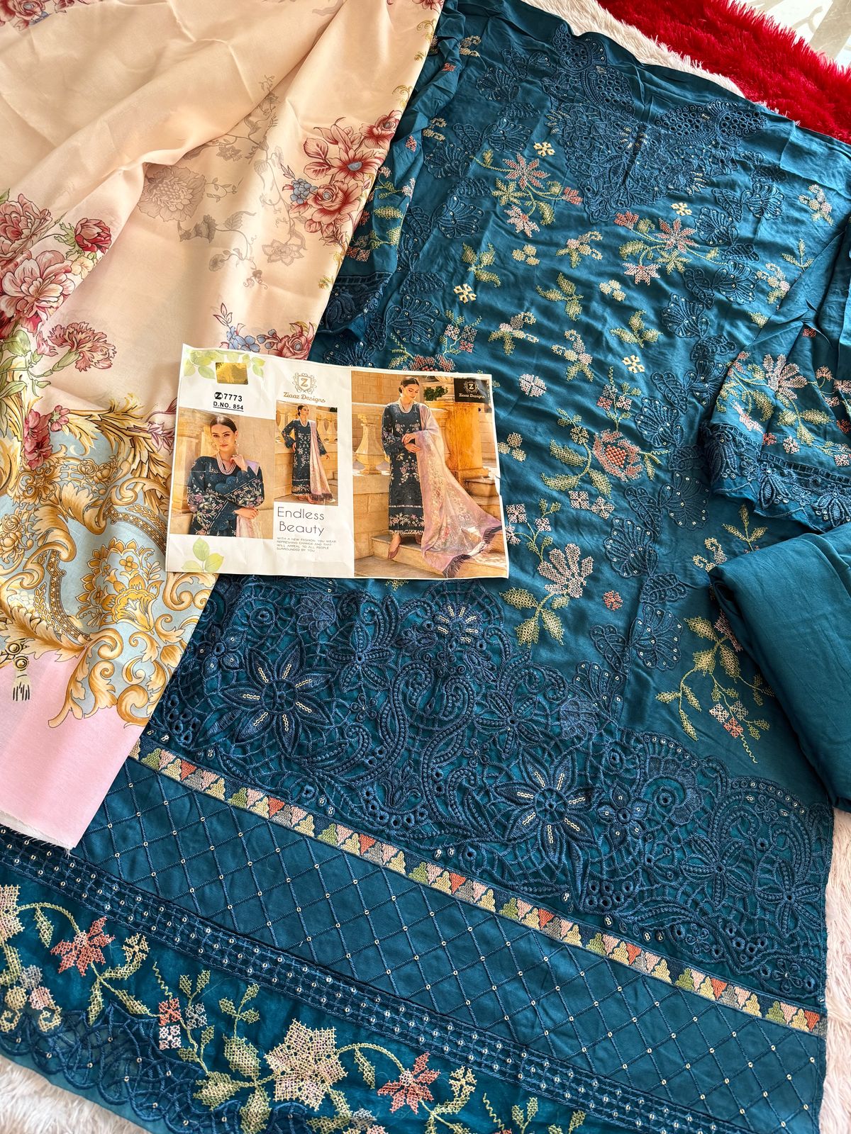 854 Ziaaz Designs Embroidery Pakistani Salwar Suits