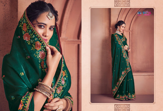 85509 Saubhagyashree Vipul Bridal Wear Sarees