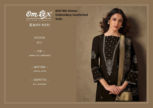 8551 Kriti Niti Omtex Embroidery Unstitched Suits