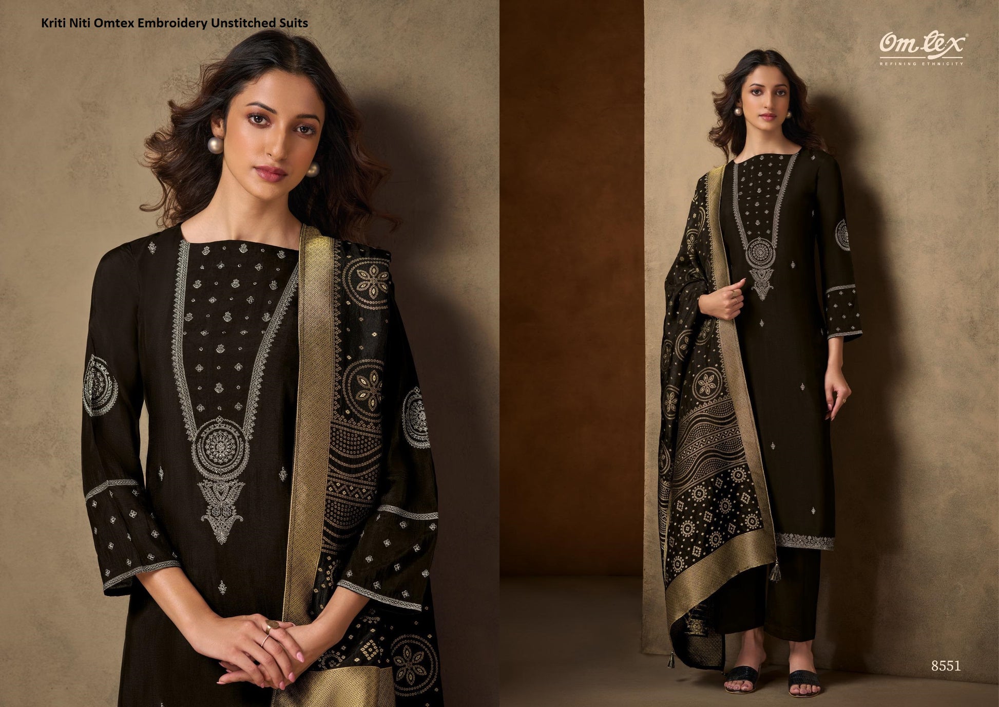 8551 Kriti Niti Omtex Embroidery Unstitched Suits