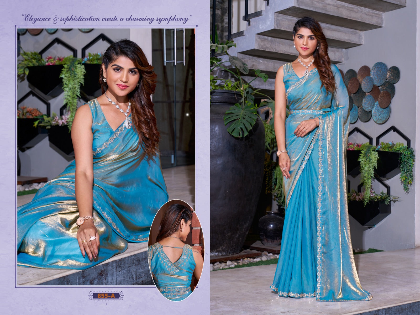 855A Mehek Satin Silk Sarees