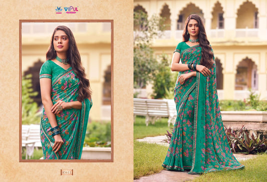 85611 Tulsi Vol 9 Vipul Georgette Sarees