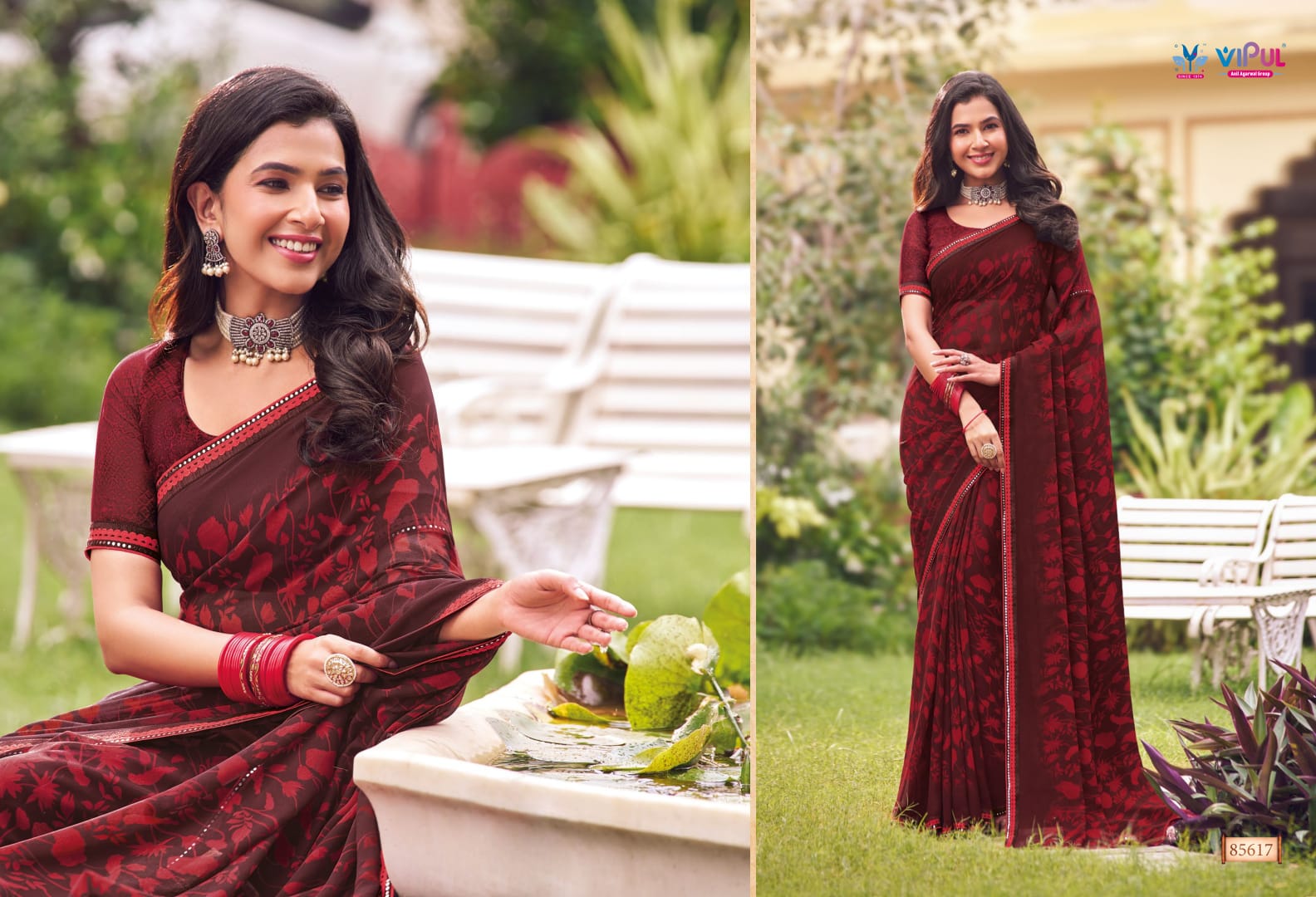 85617 Tulsi Vol 9 Vipul Georgette Sarees