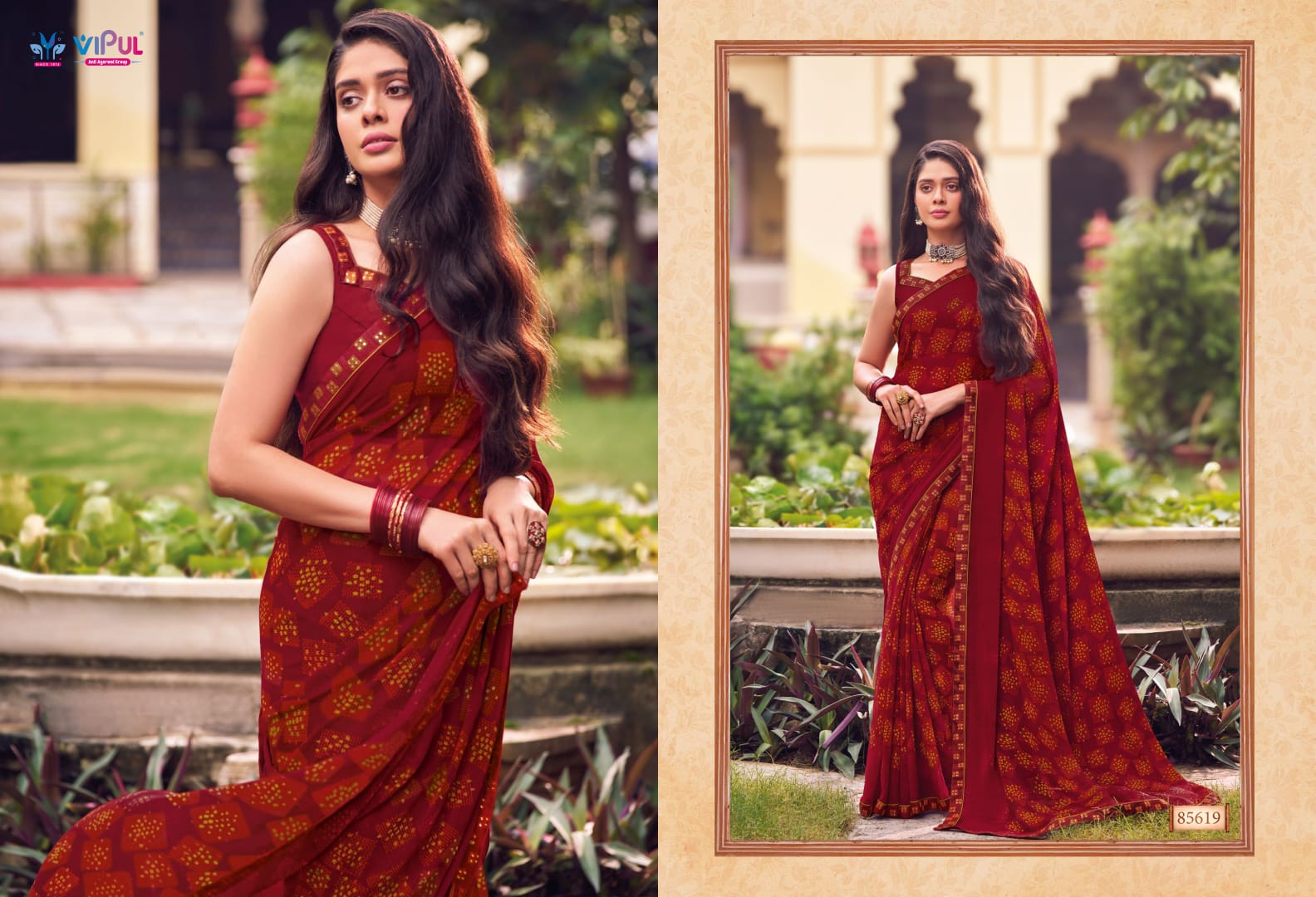 85619 Tulsi Vol 9 Vipul Georgette Sarees