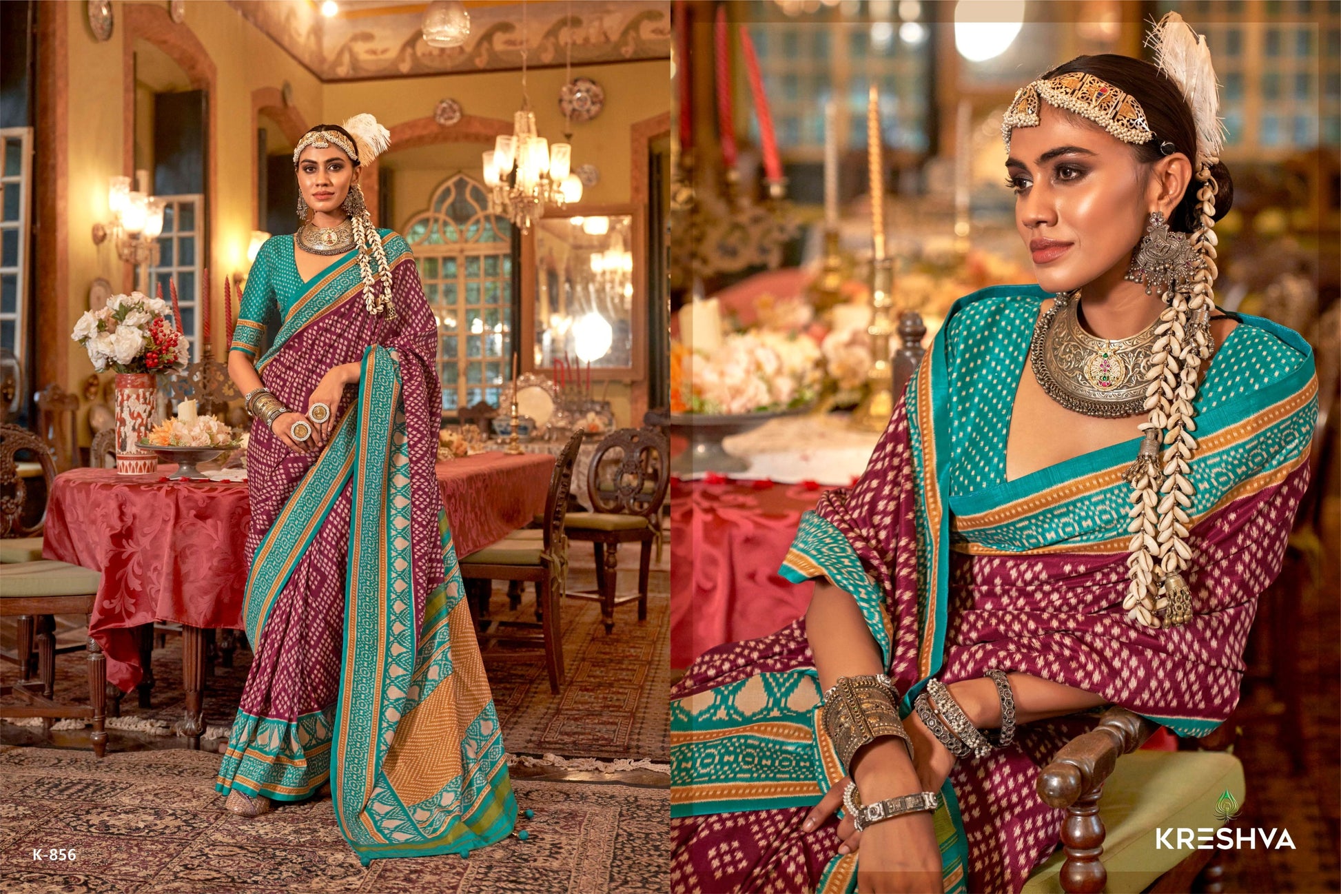 856 Pankhpatola Kreshva Pv Silk Sarees