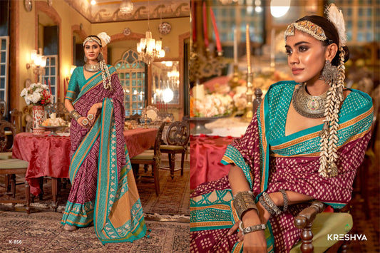 856 Pankhpatola Kreshva Pv Silk Sarees