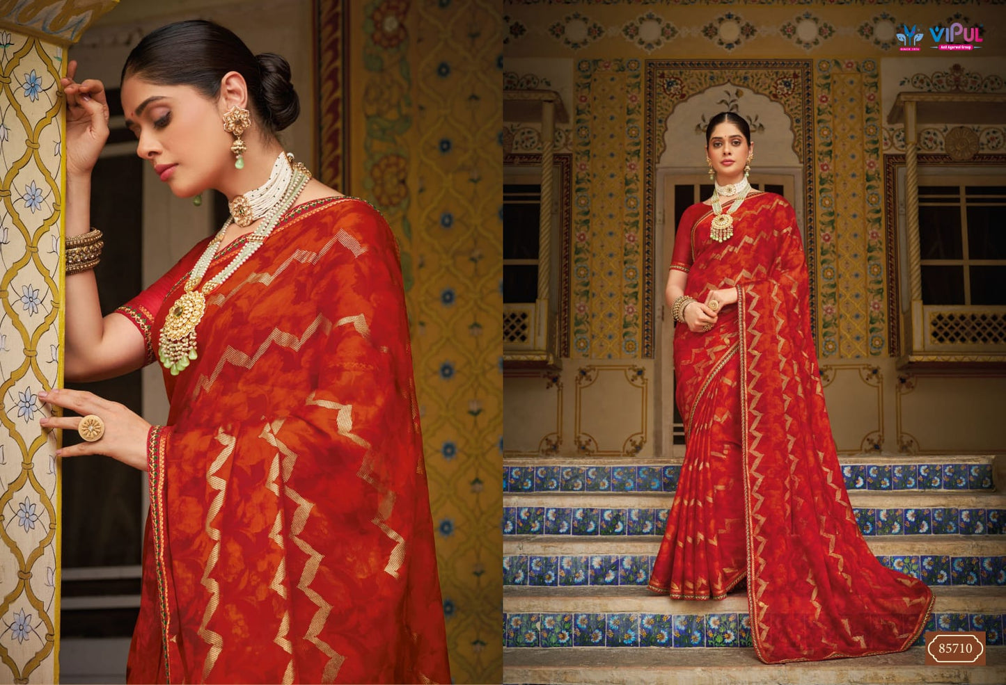 85710 Sugandha Vol 3 Vipul Georgette Sarees