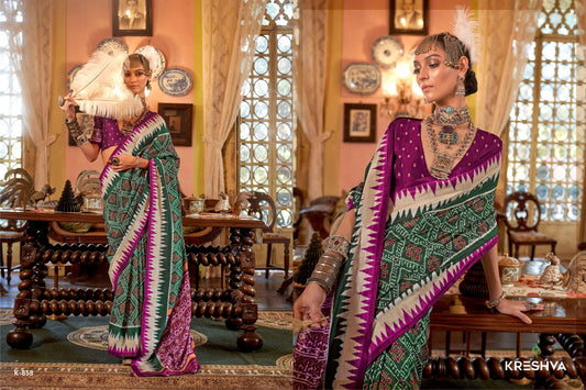 858 Pankhpatola Kreshva Pv Silk Sarees
