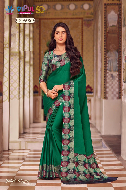 85906 Juliet Vol 19 Vipul Chiffon Sarees