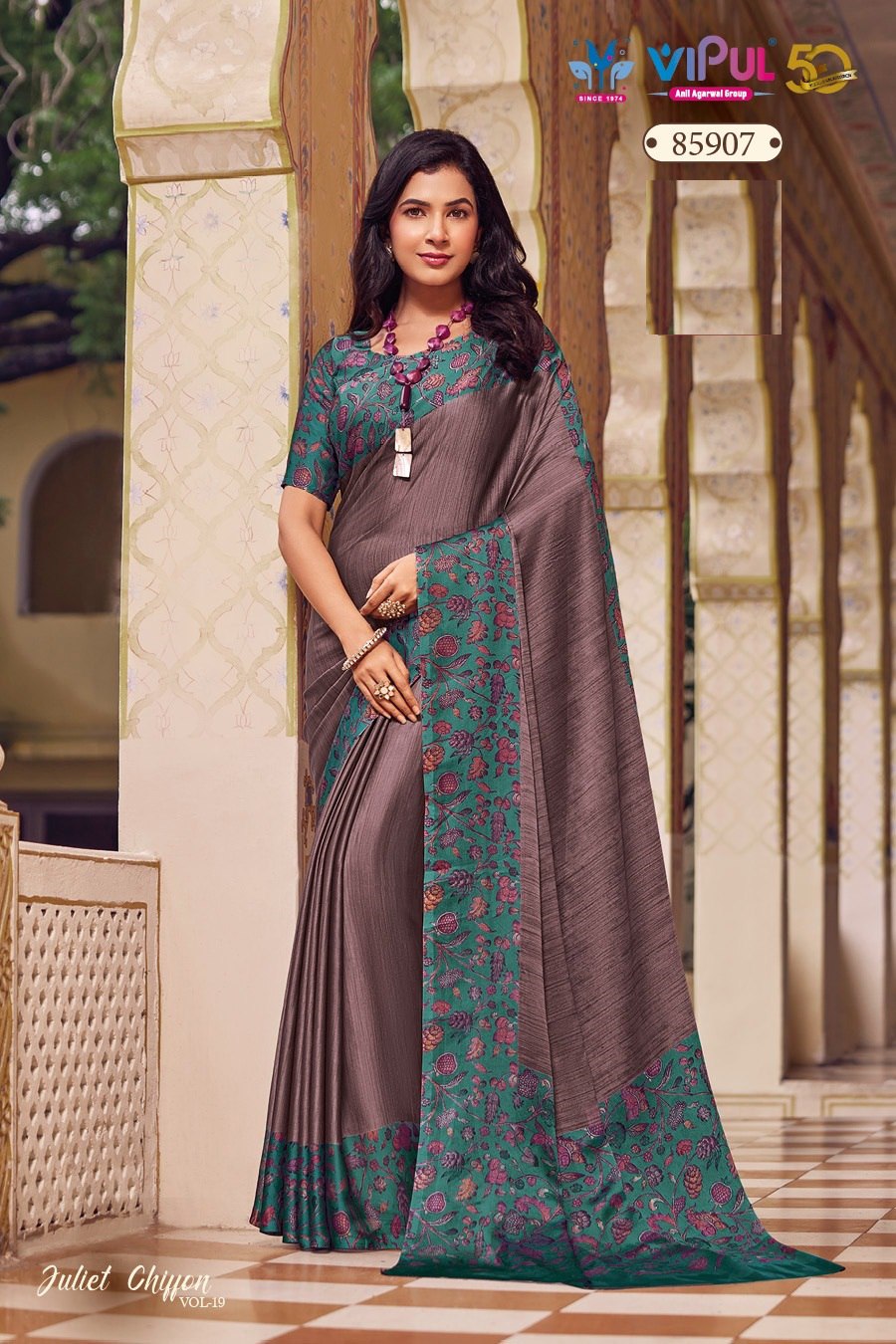85907 Juliet Vol 19 Vipul Chiffon Sarees